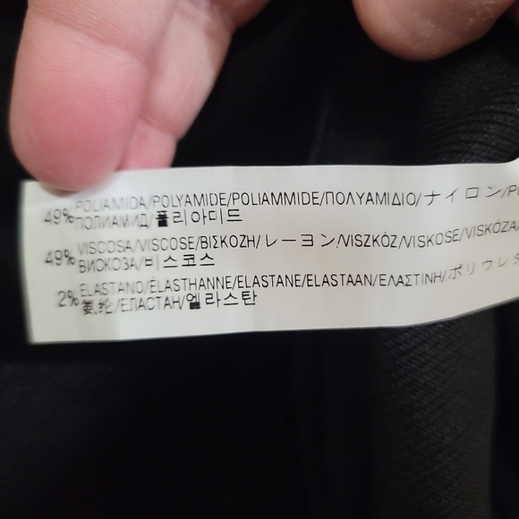 Zara Woman Ponte Knit Ruffle Hem Mini Dress Black Medium Little Black Dress LBD - Picture 8 of 8